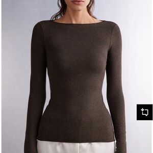 Intimissimi Boat Neck Modal Cashmere Ultralight Top - size medium